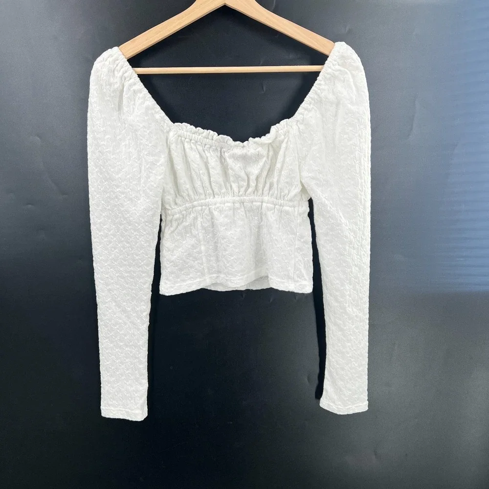 Free People romantic whimsy coquette feminine cottagecore milkmade boho top S